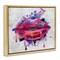 Stupell Industries Urban Graffiti Lips Framed Floater Canvas Wall Art Design by Reinders